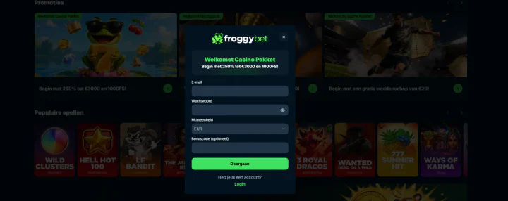 froggybet casino aanmelden